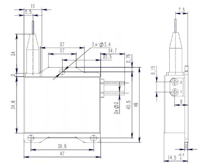 70w 915nm diamension